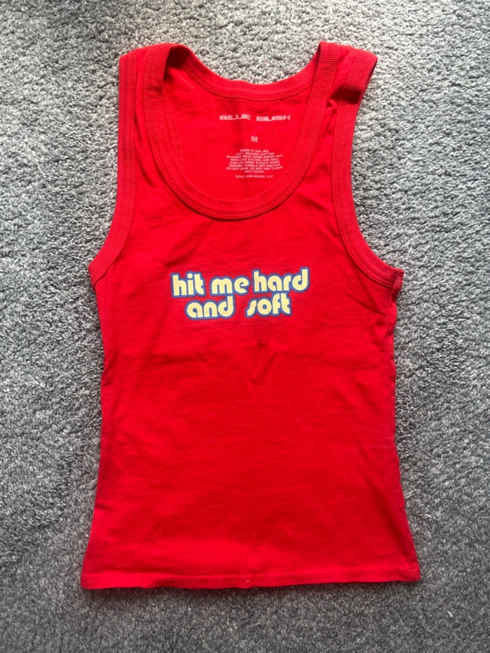 Red Graphic Tank Top - Billie Eilish, Hit Me Hard and Soft tour